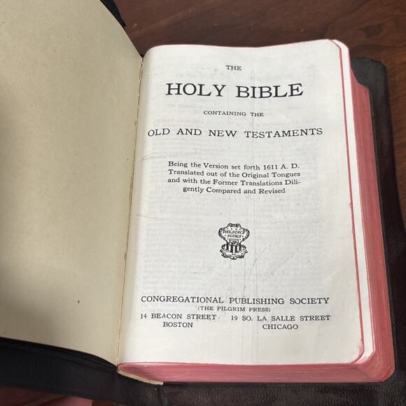 Holy Bible Old & New Testament Nelson Congregational Publishing Society W/ Maps - Picture 8 of 13